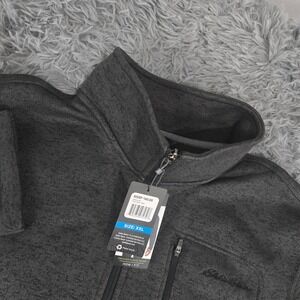 Eddie Bauer Mens‎ Sweater Fleece 1/4 Zip Pullover Dark Gray XXL